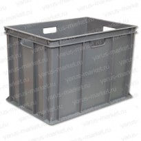 Пластиковый ящик, 600х400х410 мм., сплошной, для овощей и фруктов 