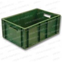 Пластиковый ящик, 600x400x250 мм., для мяса, зеленый