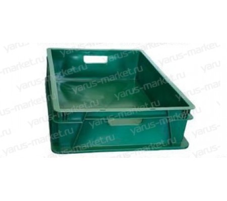 Пластиковый ящик, 600х400х150 мм., зеленый, для хлебобулочных изделий