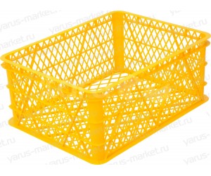 Пластиковый ящик, 430x330x180 мм., для фруктов, желтый