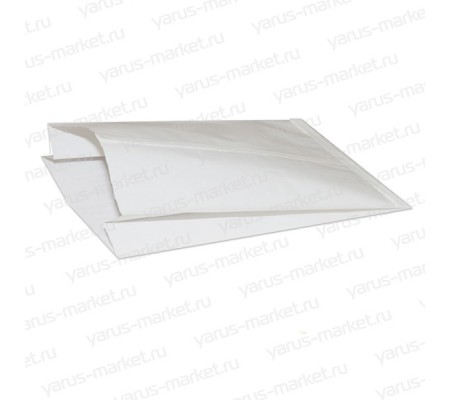 Бумажный крафт-пакет с V дном и боковыми складками для фасовки выпечки 