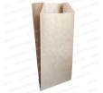 Бурый бумажный крафт пакет с плоским V дном для упаковки товаров