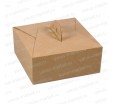 Квадратная кондитерская коробка с ручкой и вырубкой под пальцы