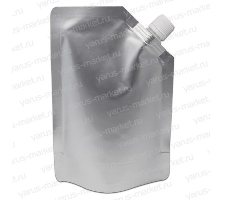 Белый и серебряный пакет дой-пак пакет из пластика с боковым дозатором для жидких продуктов