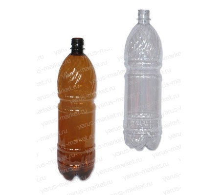 Пластиковая бутылка на 1,5 литров из ПЭТ для разлива и хранения жидких продуктов