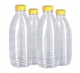 Литровая бутылка из ПЭТ классической формы для молока, воды и других напитков
