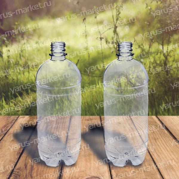 Литровая пластиковая бутылка бочонок