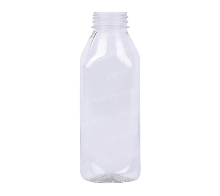Квадратная пластиковая бутылка с широкой горловиной для холодных напитков