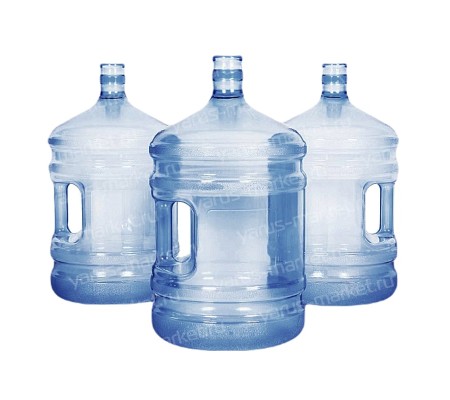 Пластиковая бутылка для кулера на 19 литров для бутилированной питьевой воды
