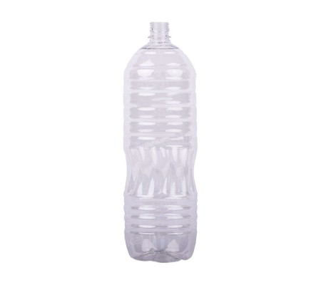 Двухлитровая пластиковая бутылка бочонок с фигурными ребрами
