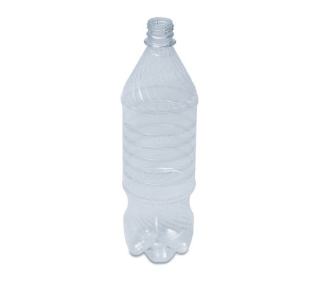 Круглая приталенная бутылка ПЭТ с ребрами жесткости для напитков