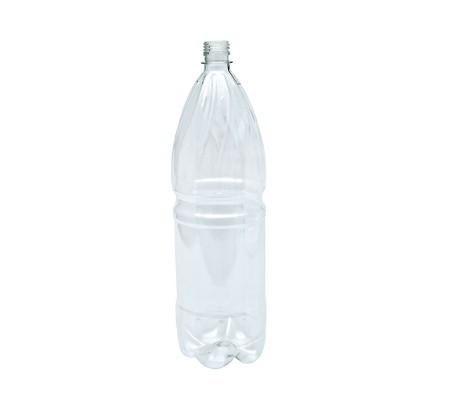 Круглая двухлитровая ПЭТ бутылка с ребрами жесткости для напитков