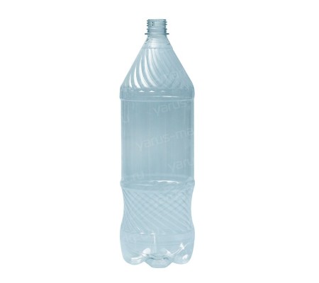 Круглая бутылка ПЭТ со спиральными ребрами жесткости