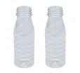 Небольшая пластиковая бутылка на 250 миллилитров с ребрами жесткости