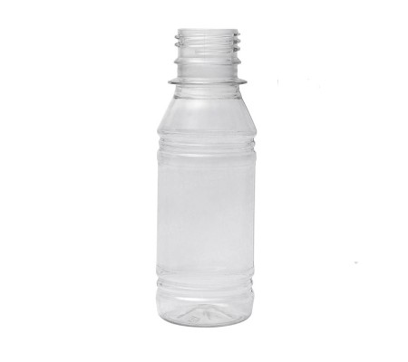 Пластиковая круглая бутылка на 200 миллилитров с винтовой горловиной