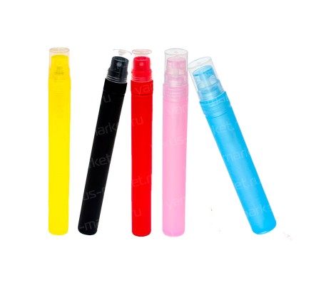 Пластиковый флакон-карандаш разных цветов с насадкой спреем 