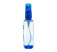 Голубой пластиковый флакон с насадкой спреем для жидких средств