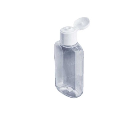 Плоский ПЭТ флакон с овальным дном для антисептических средств в форме жидкости или геля