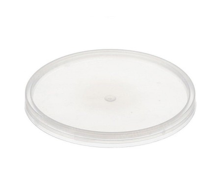 Круглая пластиковая крышка диаметром 96 миллиметров для упаковки банок с пищевыми продуктами