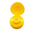 Желтая пластиковая крышка флип-топ 38/410 миллиметров с дозатором 