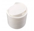 Белая пластиковая крышка диск-топ с винтовой резьбой для дозироавния кремов и гелей
