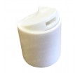 Белая пластиковая крышка диск-топ с винтовой резьбой для дозироавния кремов и гелей