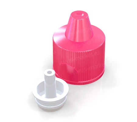 Пластиковая крышка с носиком дозатором для флаконов с наклонной горловиной