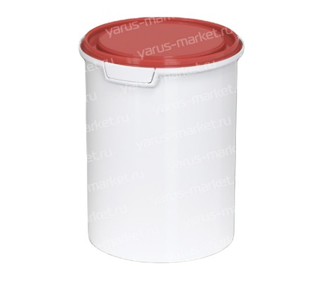 Цилиндрическое пластиковое ведро с крышкой для пищевых продуктов
