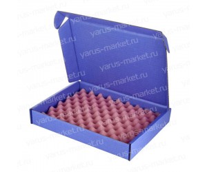 Картонная коробка с розовым антистатическим поролоном