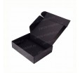 Черная самосборная коробка конструкции "Самолет" из картона для упаковки товаров