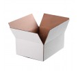 Белая картонная коробка 4-х клапанная для упаковки пищевых и розничных товаров