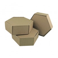 Картонная коробка шестигранник с совмещенной крышкой