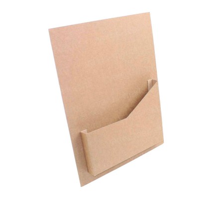 Картонный шоубокс с фигурным карманом для листовок или буклетов