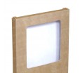 Прямоугольная плоская коробка из картона со смещенным окном