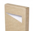 Картонная плоская коробка с треугольным окном для упаковки товаров 