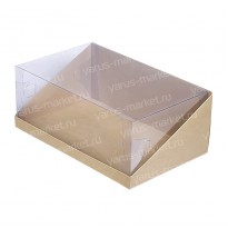 Прямоугольная коробка трапеция с ПВХ крышкой 