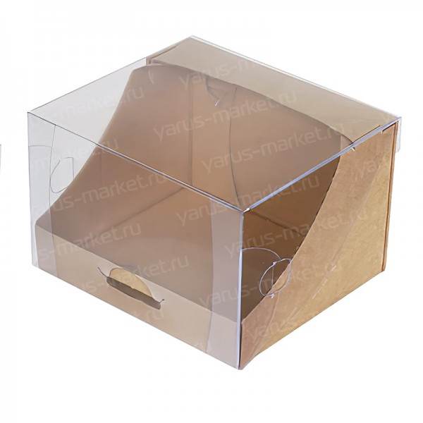Коробка премиум с прозрачной крышкой прямоугольная 6 ячеек , цвет микс
