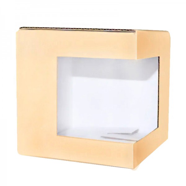 Коробка куб с угловым окном