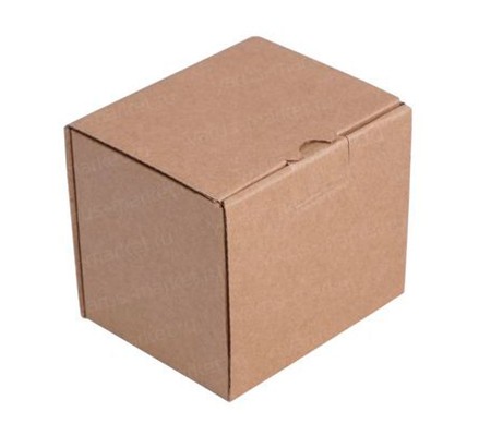 Закрытая картонная коробка куб с крышкой и замком для подарков и сувениров