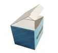 Картонная коробка куб для кружки с вырезом для ручки 