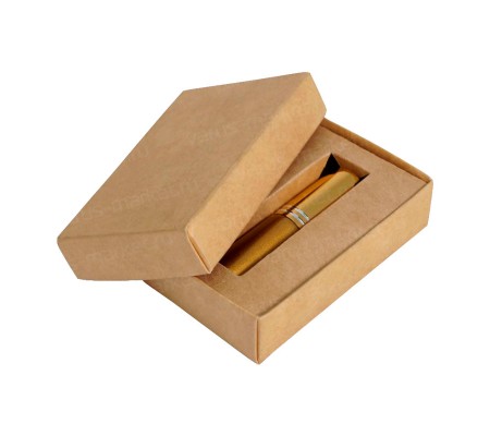 Картонная коробка для помады с крышкой и ложементом