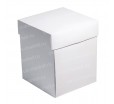 Квадратная коробка из картона с крышкой и дном трансформером