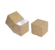 Телескопическая маленькая картонная коробка куб с крышкой