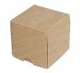 Телескопическая маленькая картонная коробка куб с крышкой