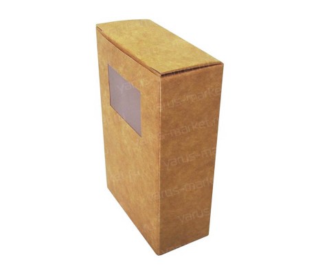 Прямоугольная миниатюрная коробка из картона с окном