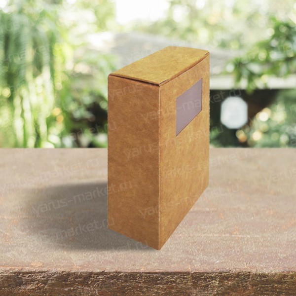Прямоугольная мини коробка с окном