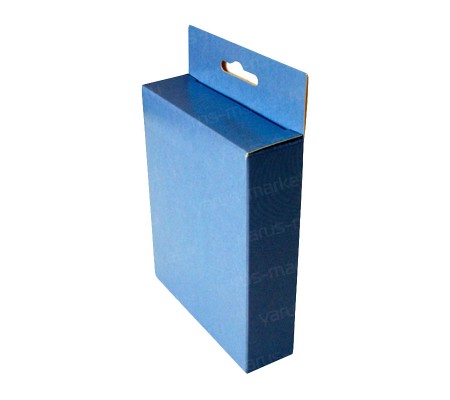Прямоугольная плоская коробка с крышкой клапаном и еврослотом