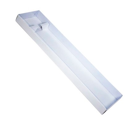 Коробка для галстука из картона с прозрачной крышкой и ложементом 