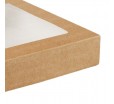 Квадратная коробка крышка дно с фигурным вырезом под окно