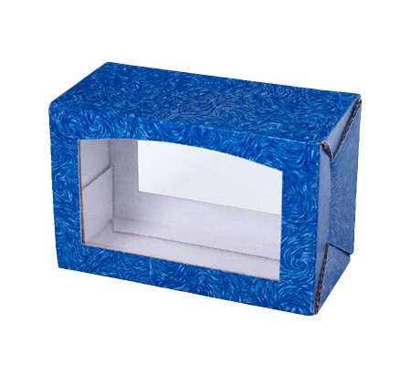Маленькая сувенирная коробка МГК с крышкой и двумя окнами